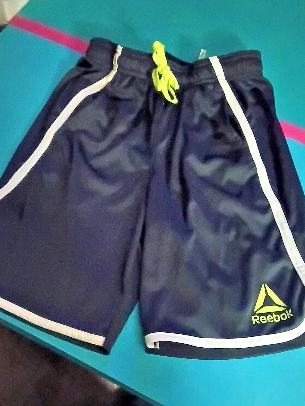 Reebok Boys Athletic Shorts Black & Green Size 10/12